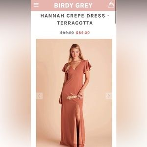 Burst Grey Hannah Crepe Dress Terra Cotta